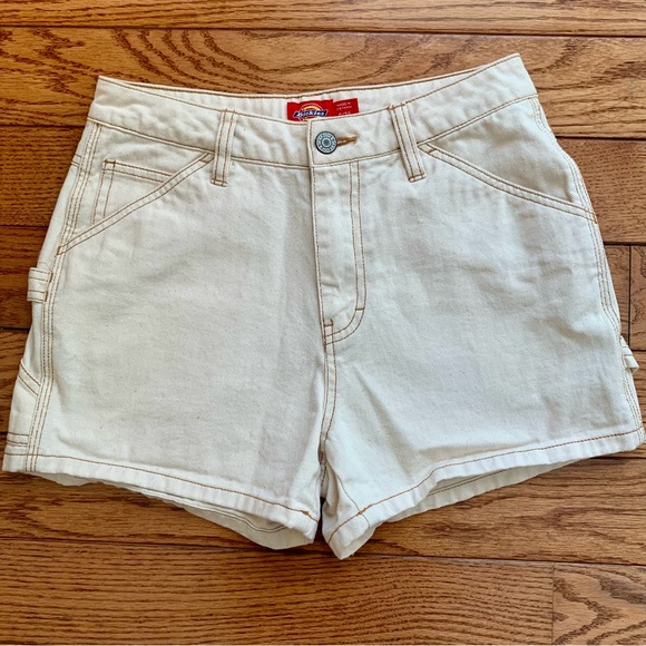 Dickies Pants - 100% Cotton Dickies White Denim Cream Shorts 0 / 24 Jean Utility Loop Women’s